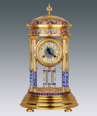 Cloisonne bronze clock_JMT(F) 1002