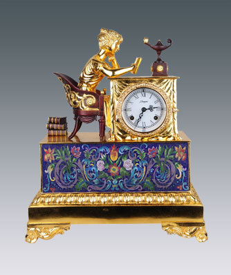 Cloisonne bronze clock_JMT（F） 1031