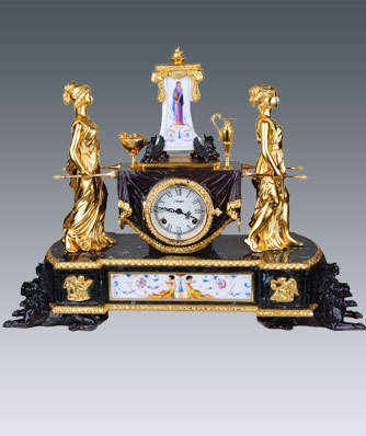 Cloisonne bronze clock_JMT(S) 1009