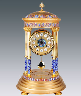 Cloisonne bronze clock_JMT(F) 1002